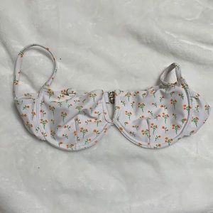 white flower swim top